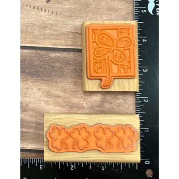 Canadian Maple Collections W M Rubber Stamp Set Of 2 St Patricks day Irish Theme - Picture 2 of 3